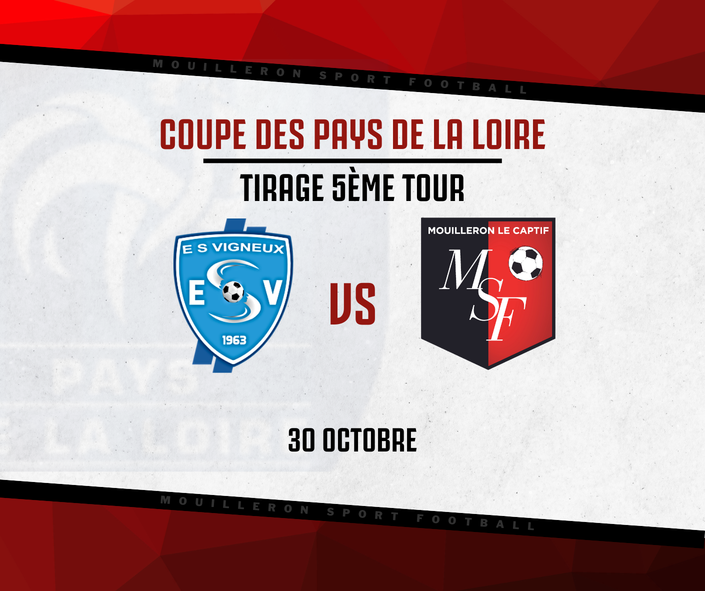 You are currently viewing Tirage du 5ème tour de la Coupe des Pays de la Loire